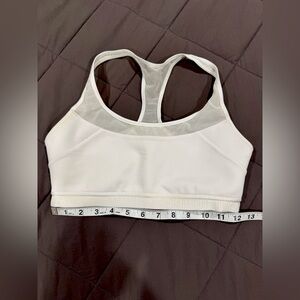 White mesh sports bra